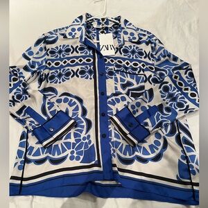 Zara blouse patterned